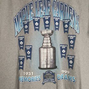 Canadian Hockey Stanley Cup Vtg 1999 Maple Leaf Gardens Short Sleeve T-Shirt XLg